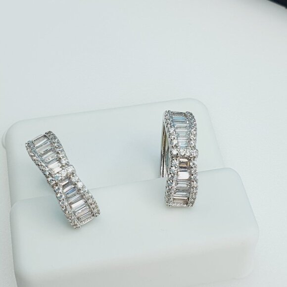 "925 Sterling Silver Cubic Zirconia Earrings, UU1P6A6147 - Picture 8 of 11